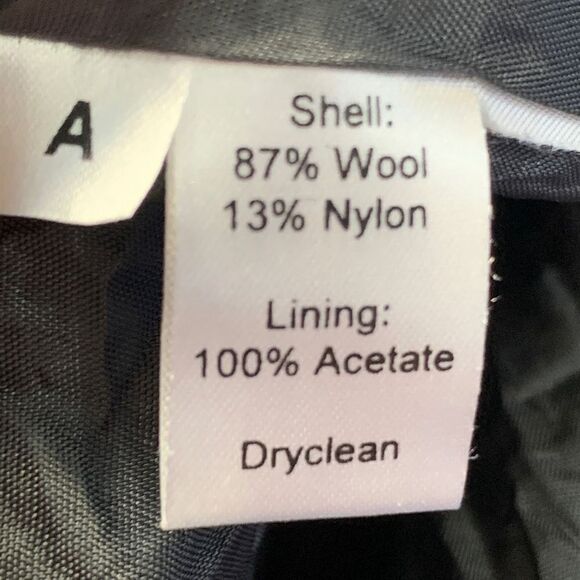 Loft Women's Gray Wool Lined Flat Front Wide Leg Boot Cut Leg Pants Size 4 - Picture 9 of 10